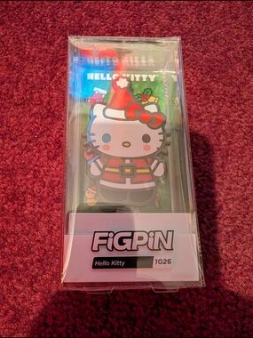 Hello Kitty Holiday Pin - White & Red